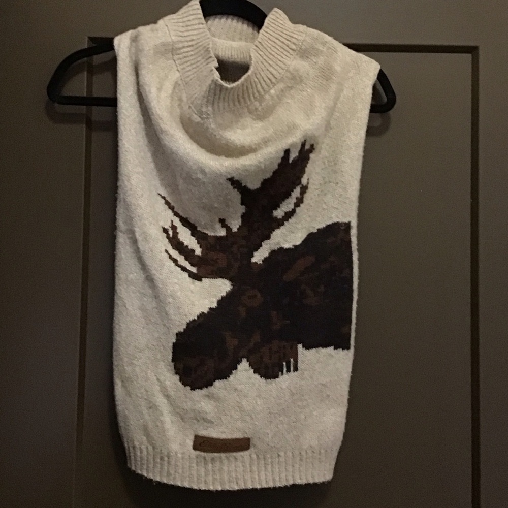 Cream and Brown Eddie Bauer Dog Sweater x 2